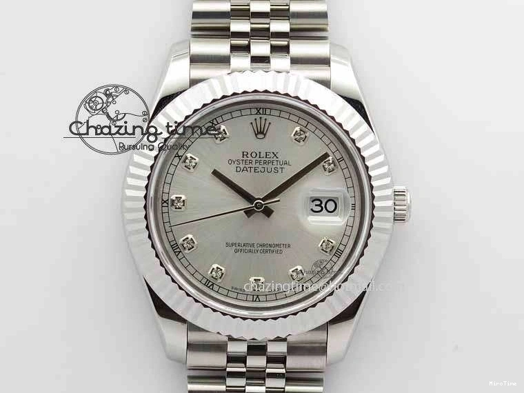 MiroTime 0428 DateJust II 41mm BP Maker Best Edition Silver Diamonds Dial On New Version Jubilee Bracelet A Reliable 3623